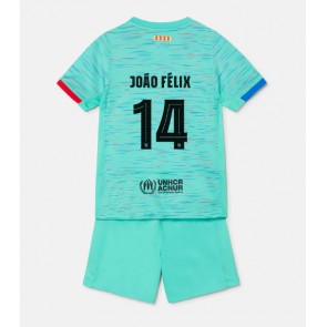 Barcelona Joao Felix #14 Koszulka Trzecich Dziecięca 2023-24 Krótki Rękaw (+ Krótkie spodenki)